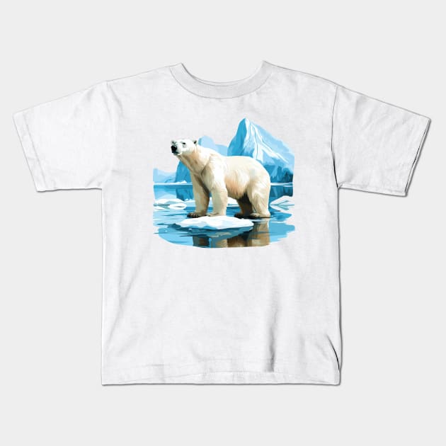 Arctic Polar Bear Kids T-Shirt by zooleisurelife